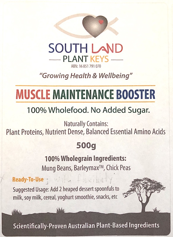 Muscle Maintenance Booster label